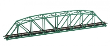 Tomytec X032793 - 1:150 - Fachwerkbrücke, gebogen, eingleisig - dunkelgrün